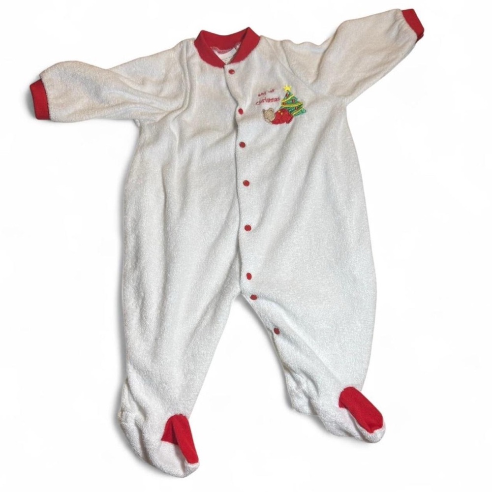 ✨Vintage/Y2K Alexis My First Christmas Red/White Jumpsuit and Hat✨